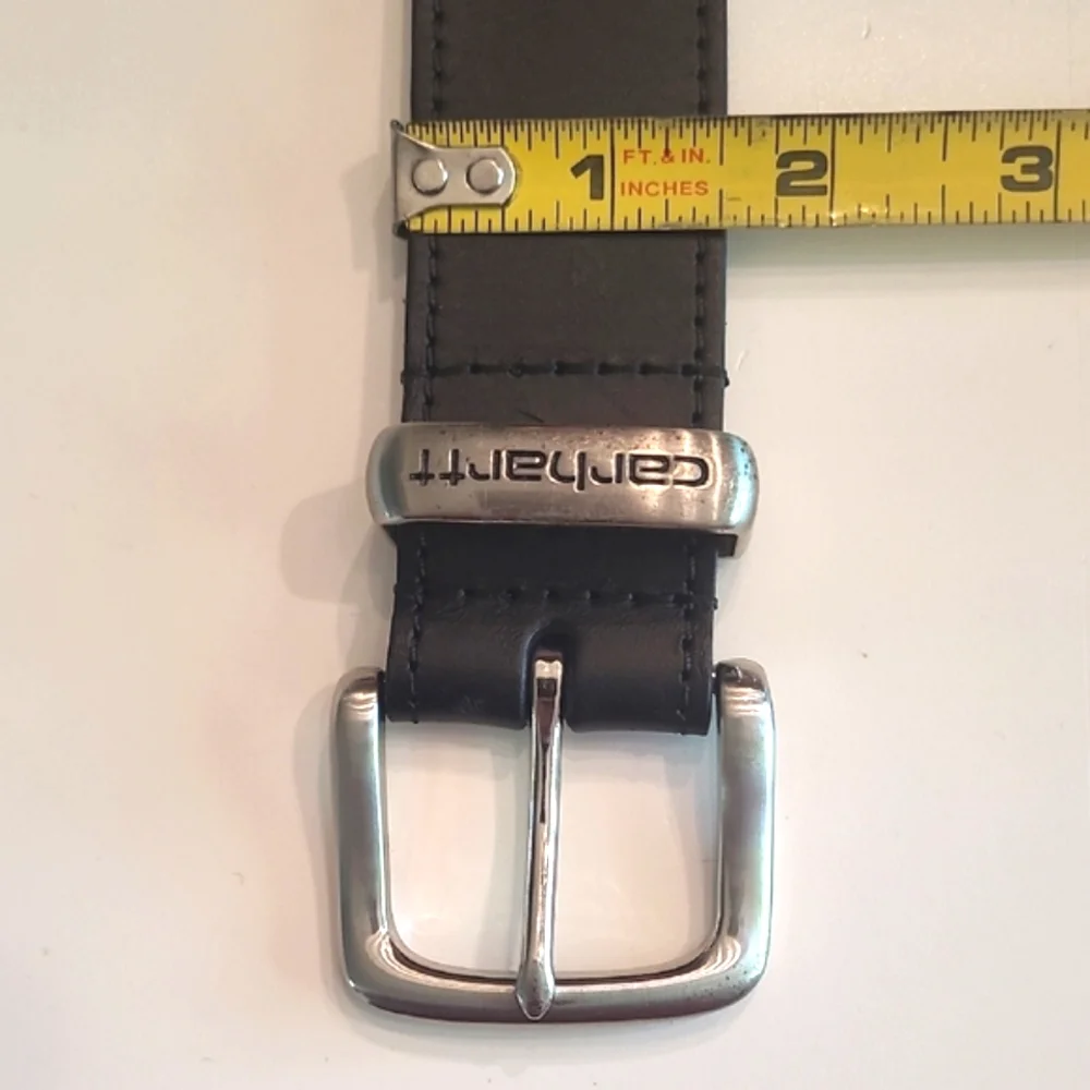 Carhartt Leather Genuine Leather Belt Debossed Brand Logo Adjustable Size 48